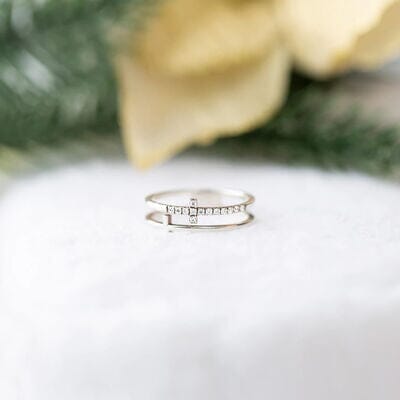 925 Sterling Silver Double Cross Ring - Sydney So Sweet