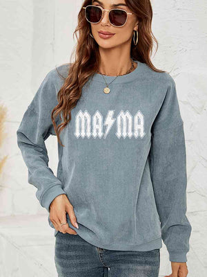 MAMA Graphic Dropped Shoulder Sweatshirt - Sydney So Sweet