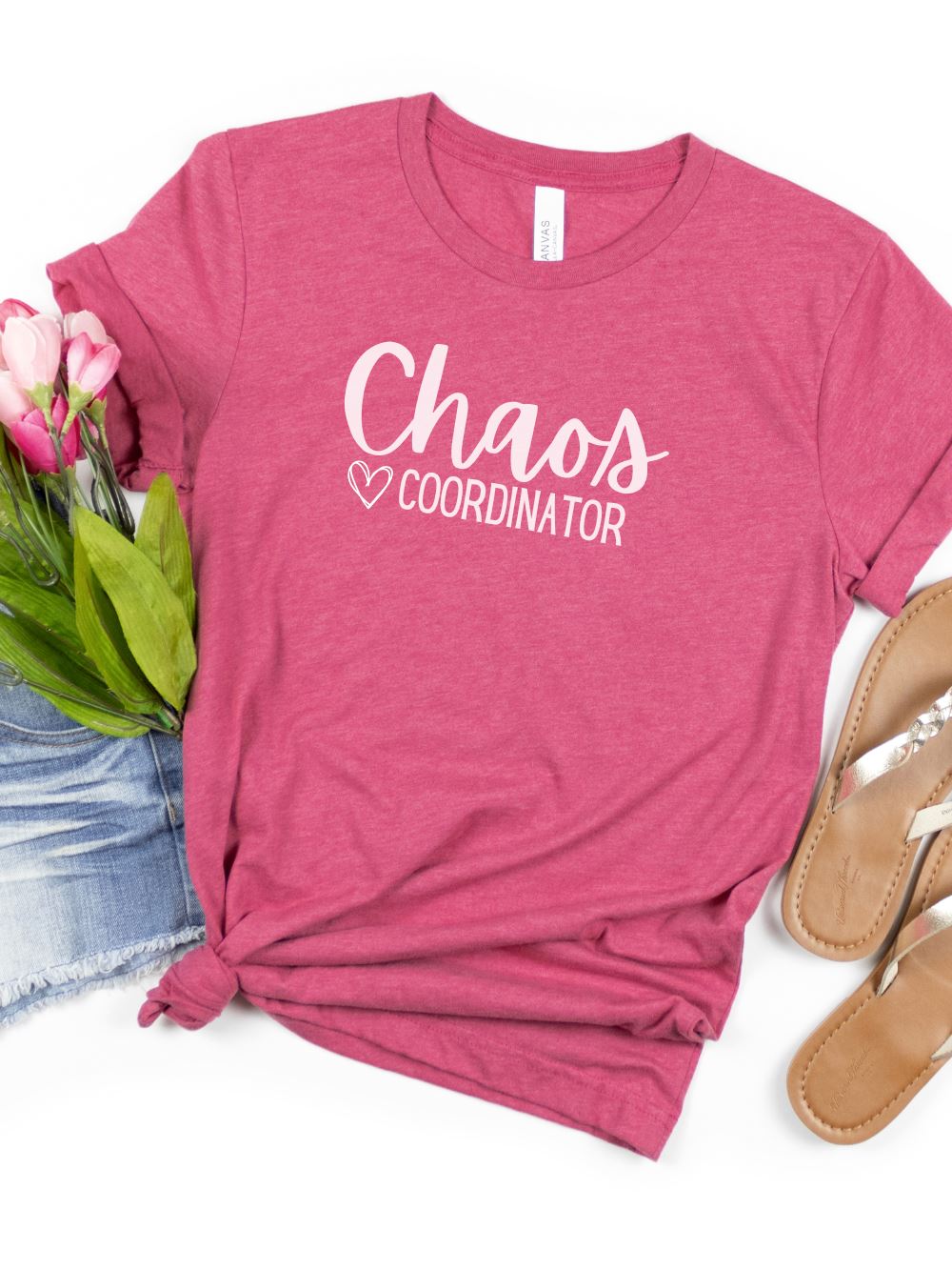 Chaos Coordinator Mom T-Shirt Bella + Canvas Unisex Jersey Short Sleeve Tee - Many Colors - Sydney So Sweet