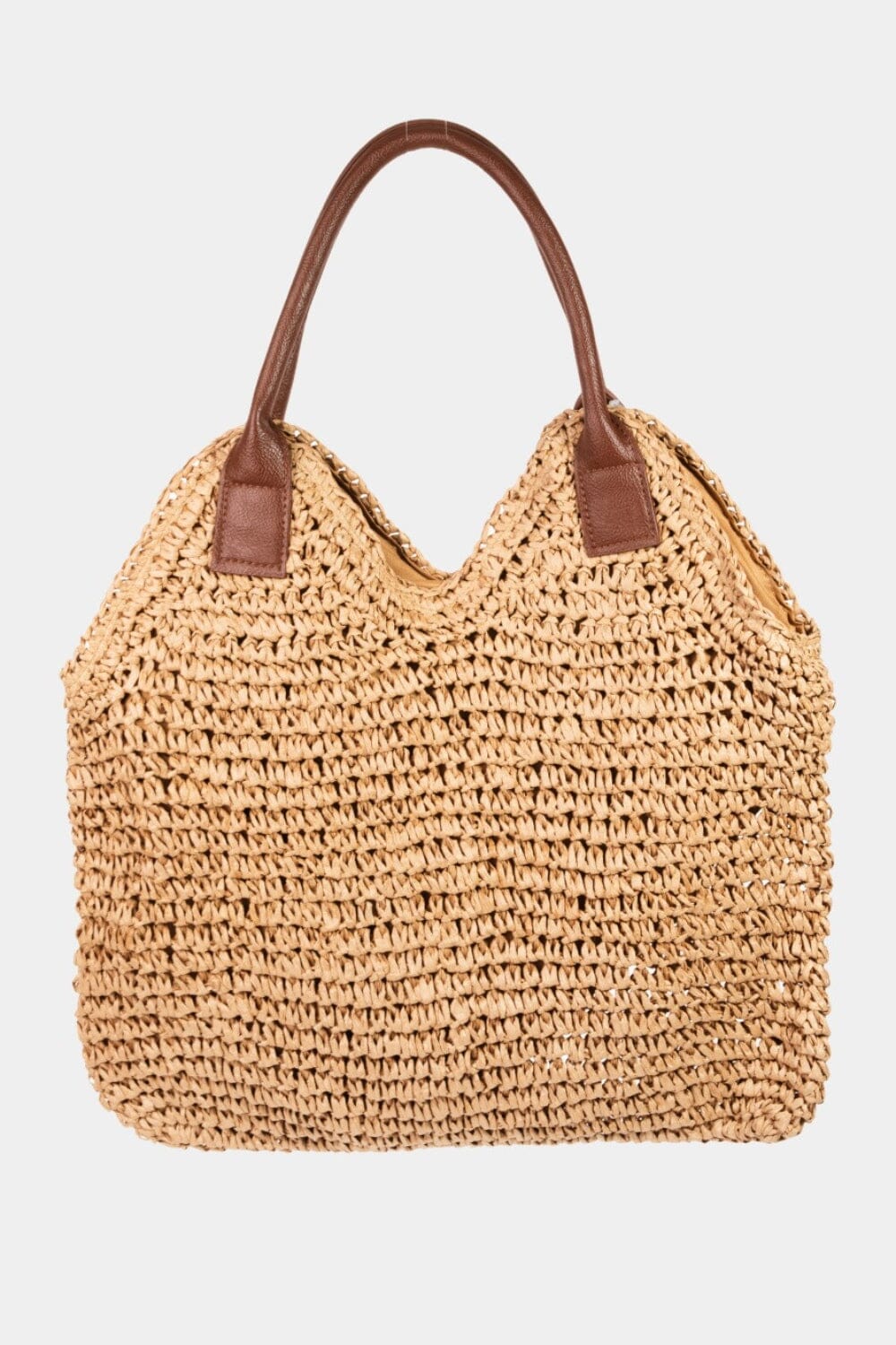 Fame Straw Braided Faux Leather Strap Shoulder Bag - Sydney So Sweet