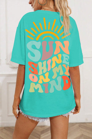 SUN SHINE ON MY MIND Round Neck T-Shirt - Sydney So Sweet