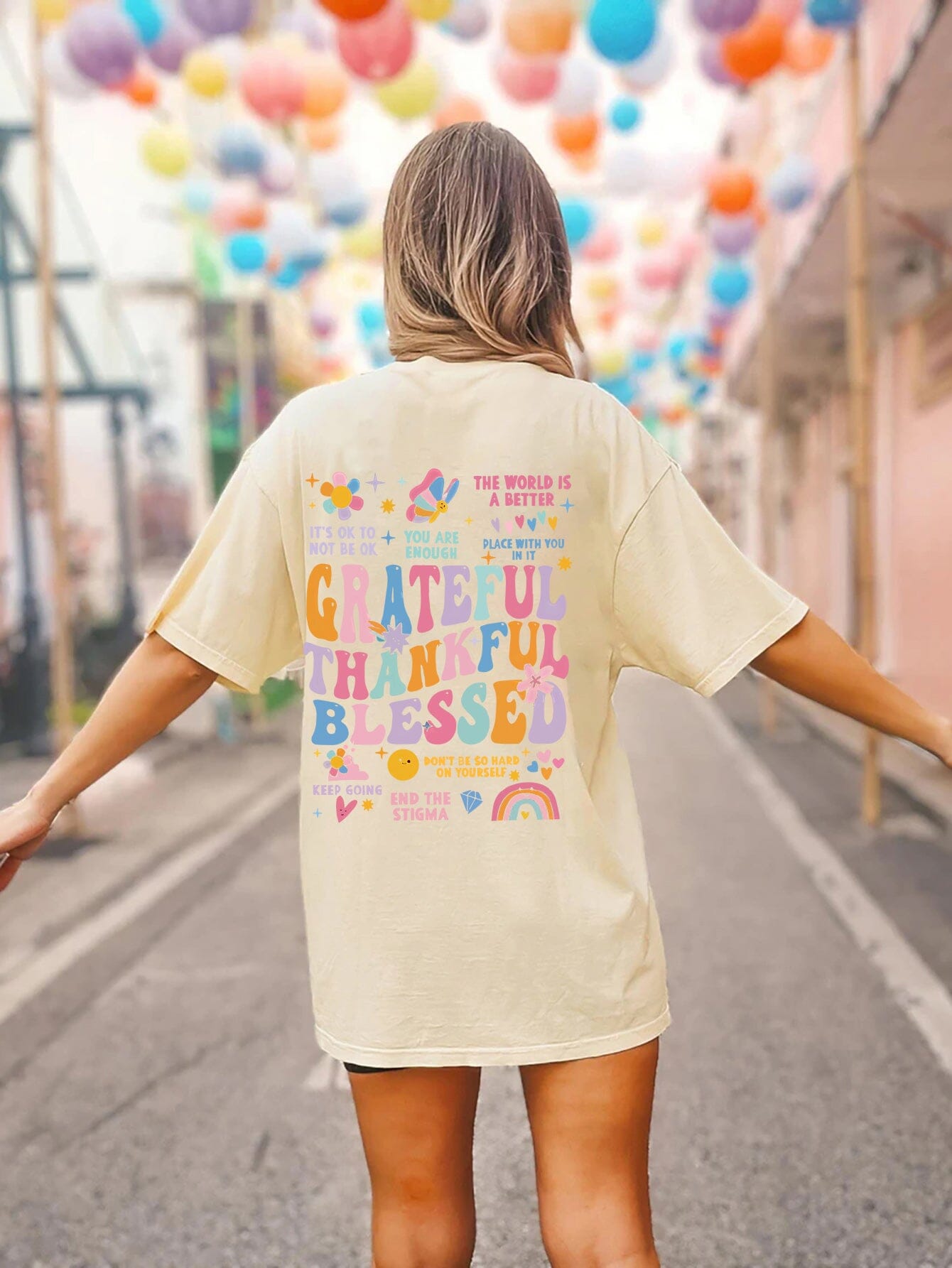 Grateful Thankful Blessed Women's Graphic Short Sleeve T-Shirt - Sydney So Sweet