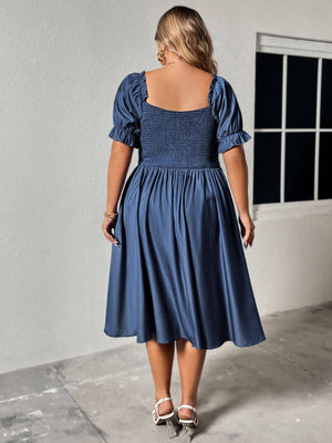 Plus Size Ruched Sweetheart Neck Dress - Sydney So Sweet
