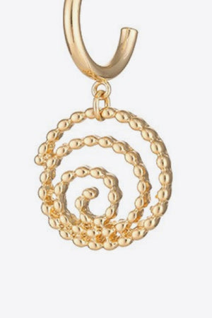 18K Gold-Plated Alloy Spiral Earrings - Sydney So Sweet