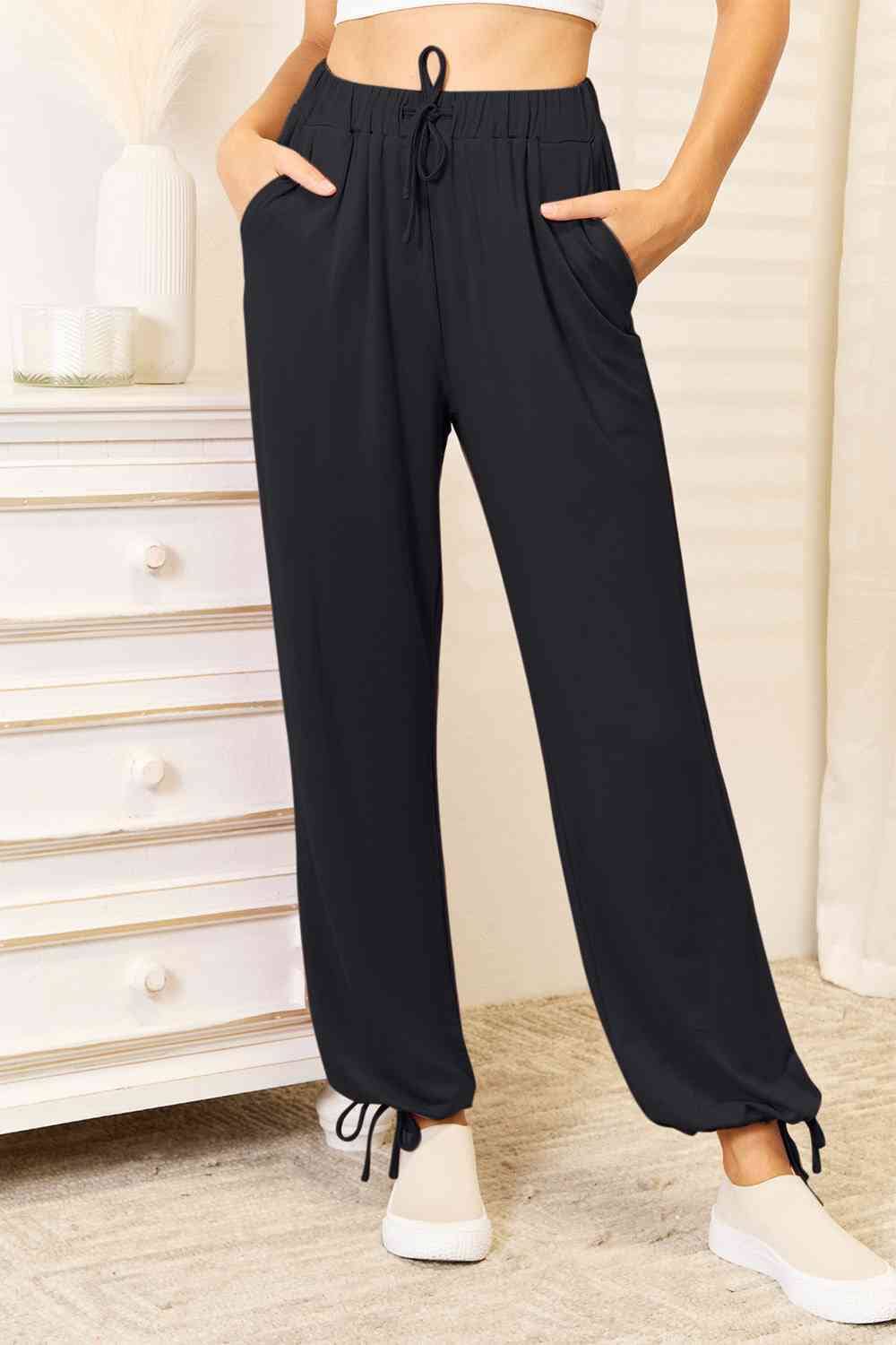 Basic Bae Full Size Soft Rayon Drawstring Waist Pants with Pockets - Sydney So Sweet