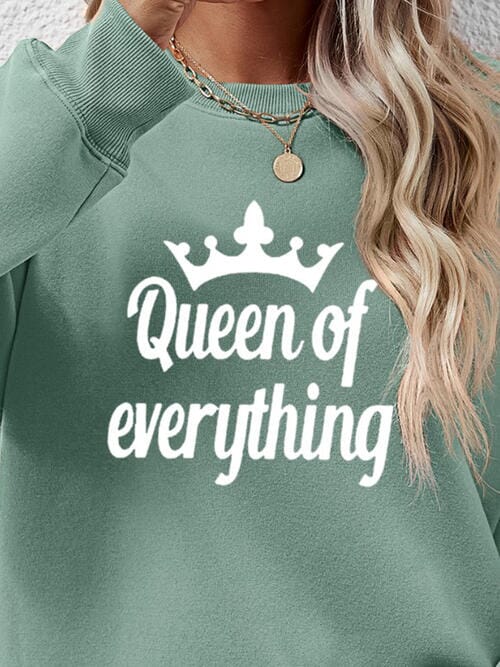 QUEEN OF EVERYTHING Round Neck Sweatshirt - Sydney So Sweet