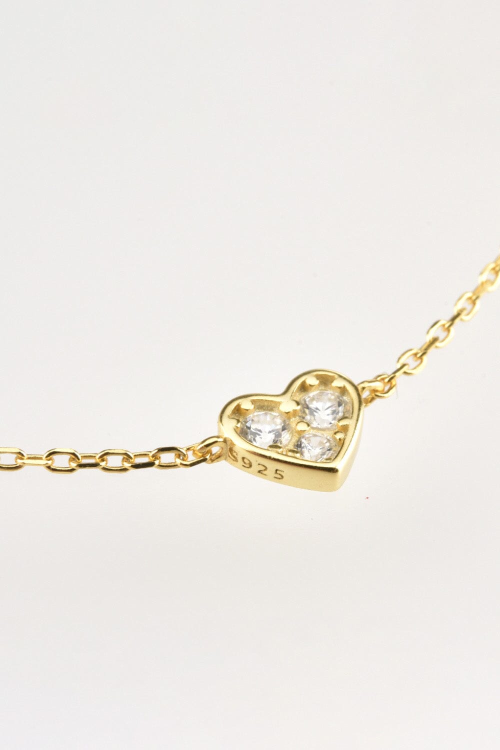 Inlaid Zircon Heart Necklace - Sydney So Sweet