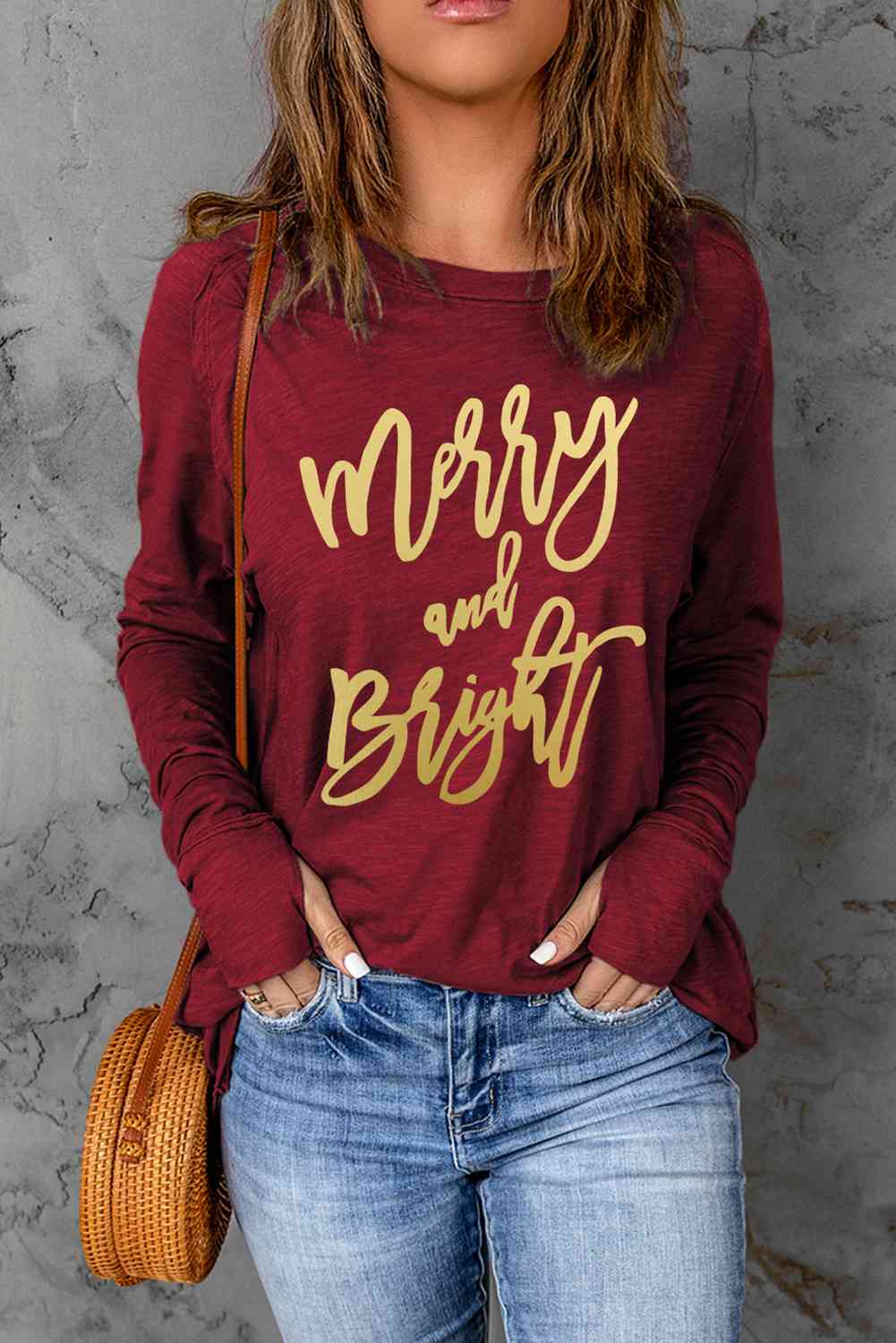 MERRY AND BRIGHT Graphic Long Sleeve T-Shirt - Sydney So Sweet