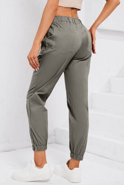 Drawstring Side Zip Joggers - Sydney So Sweet