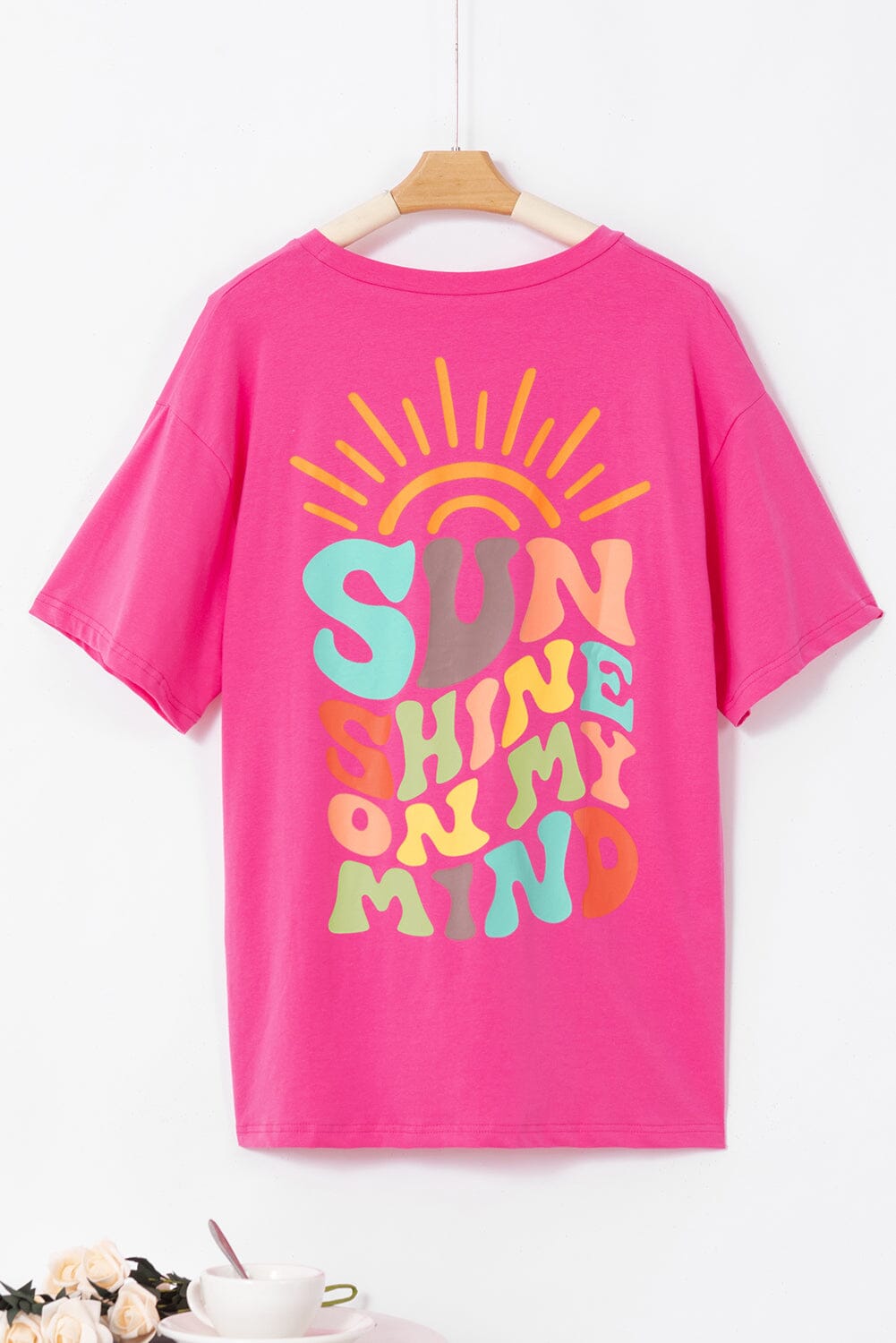 SUN SHINE ON MY MIND Round Neck T-Shirt - Sydney So Sweet