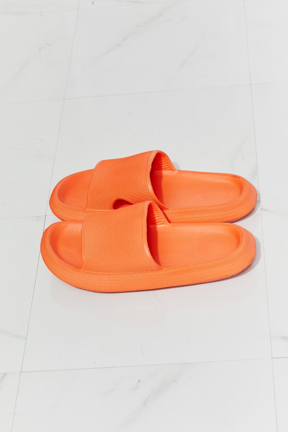 Arms Around Me Open Toe Slide in Orange - Sydney So Sweet