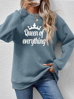 QUEEN OF EVERYTHING Round Neck Sweatshirt - Sydney So Sweet