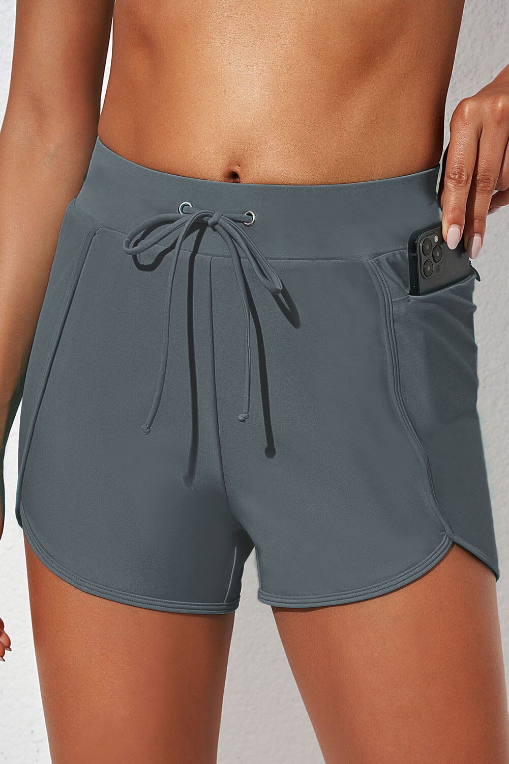 Drawstring Waist Swim Shorts - Sydney So Sweet