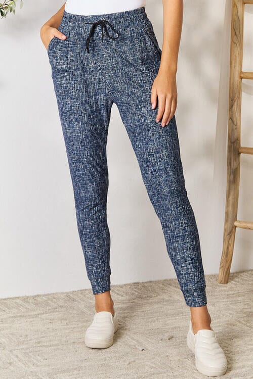 LOVEIT Heathered Drawstring Leggings with Pockets - Sydney So Sweet