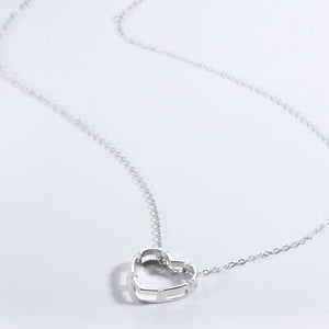 Heart Inlaid Zircon Spring Ring Closure Necklace - Sydney So Sweet