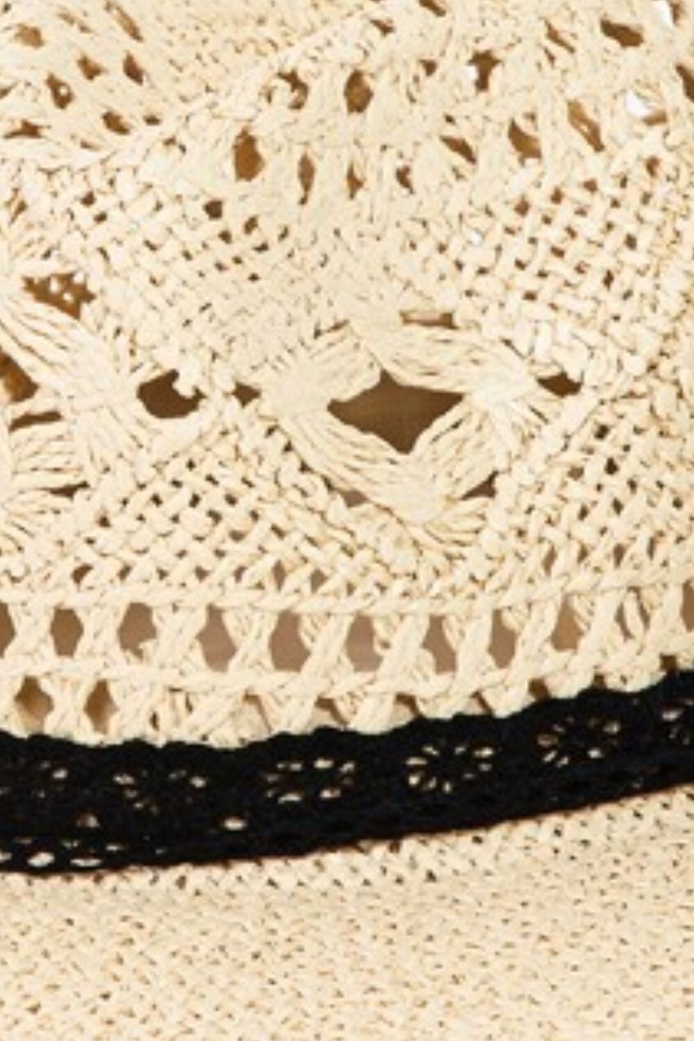 Fame Openwork Lace Detail Wide Brim Hat - Sydney So Sweet