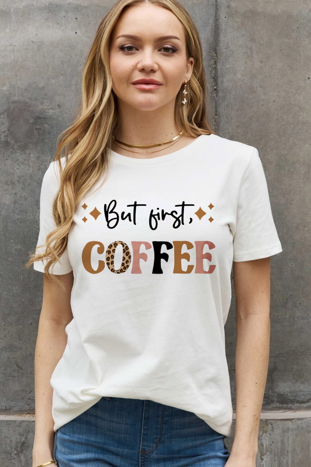 BUT FIRST COFFEE Graphic Cotton Tee - Sydney So Sweet