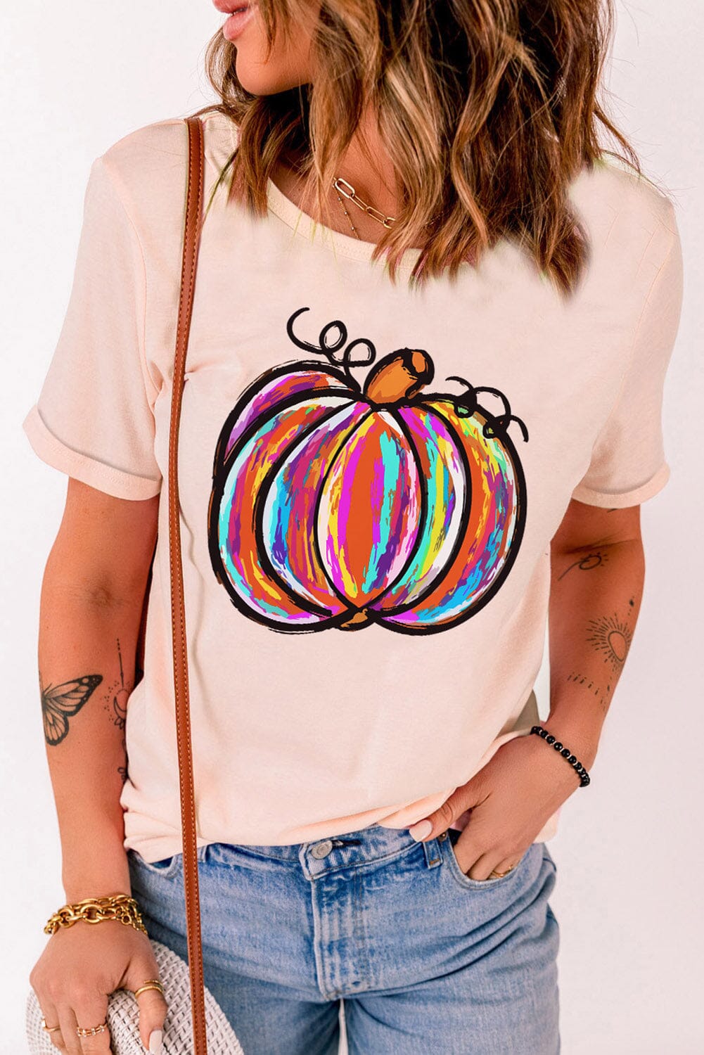Modern Pumpkin Graphic T-Shirt - Sydney So Sweet