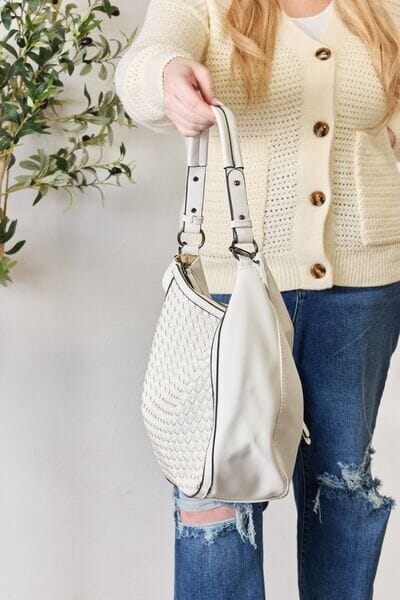 Weaved Vegan Leather Handbag - Sydney So Sweet