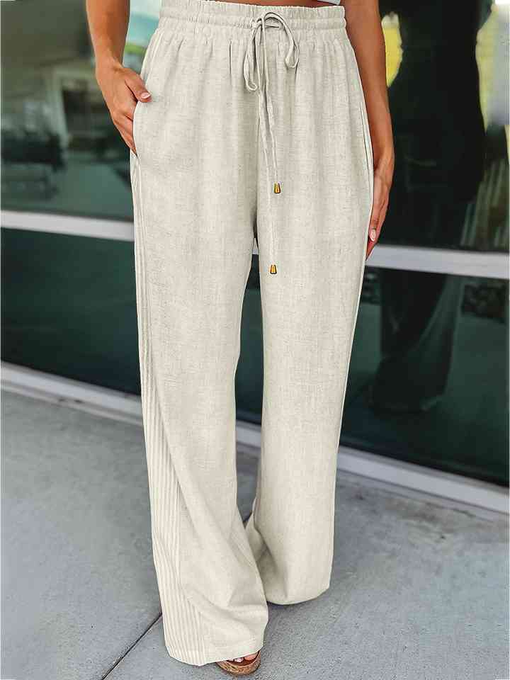 Drawstring Wide Leg Pants - Sydney So Sweet