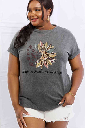 LIFE IS BETTER WITH DOGS Graphic Cotton Tee - Sydney So Sweet