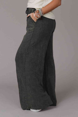 Wide Leg Pocketed Pants - Sydney So Sweet