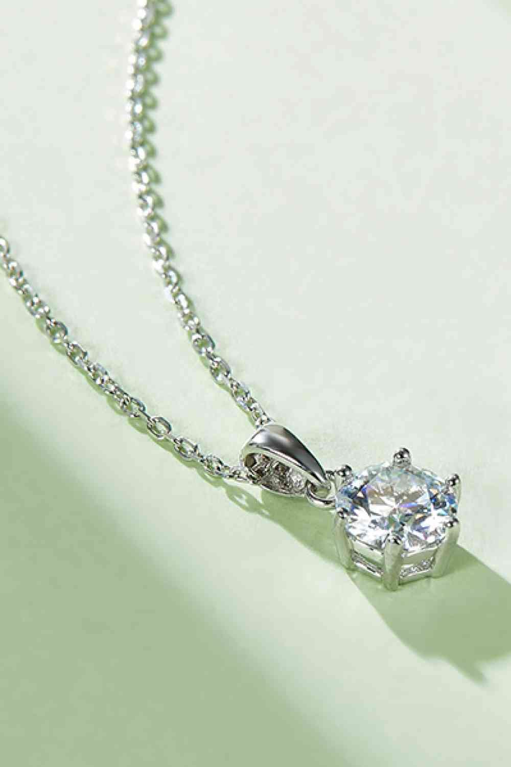 1 Carat Moissanite 925 Sterling Silver Necklace - Sydney So Sweet