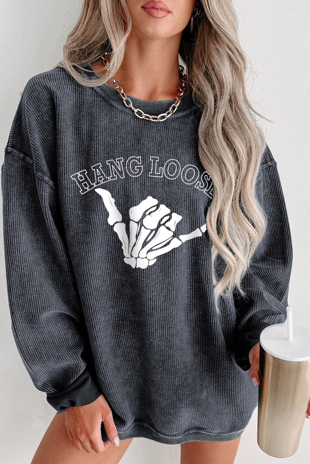 Skeleton Hand Graphic Sweatshirt - Sydney So Sweet