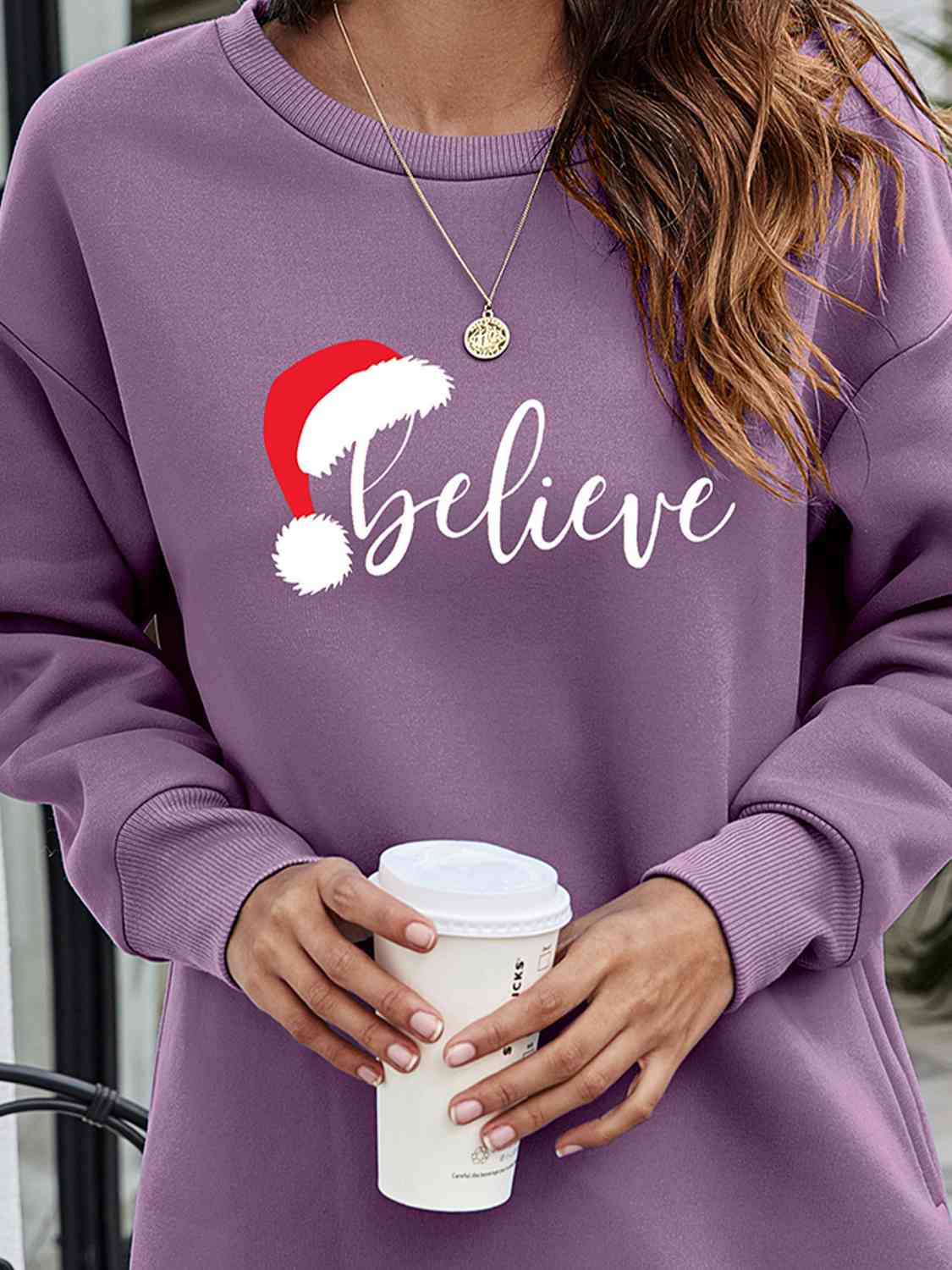 BELIEVE Graphic Tunic Sweatshirt - Sydney So Sweet