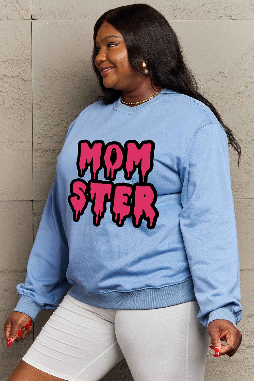 Simply Love Full Size MOM STER Graphic Sweatshirt - Sydney So Sweet