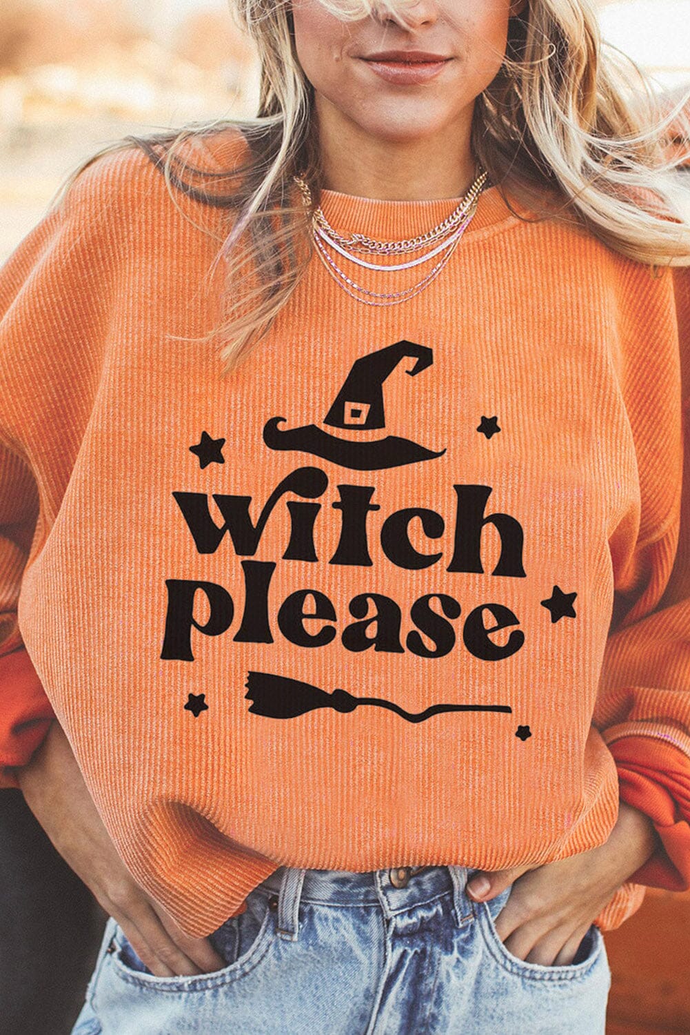 WITCH PLEASE Graphic Dropped Shoulder Sweatshirt - Sydney So Sweet