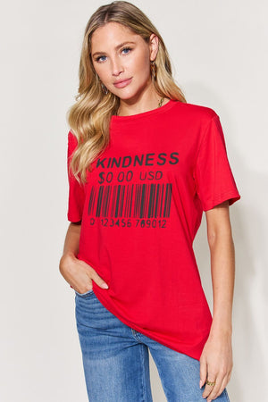 KINDNESS IS FREE Round Neck Graphic T-Shirt - Sydney So Sweet