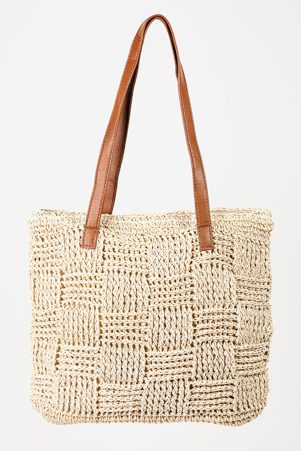Fame Braided Faux Leather Strap Tote Bag - Sydney So Sweet