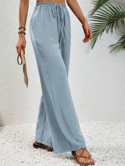 Wide Leg Drawstring Pants - Sydney So Sweet