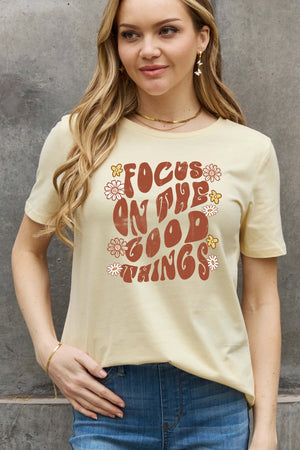 FOCUS ON THE GOOD THINGS Graphic Cotton Tee - Sydney So Sweet