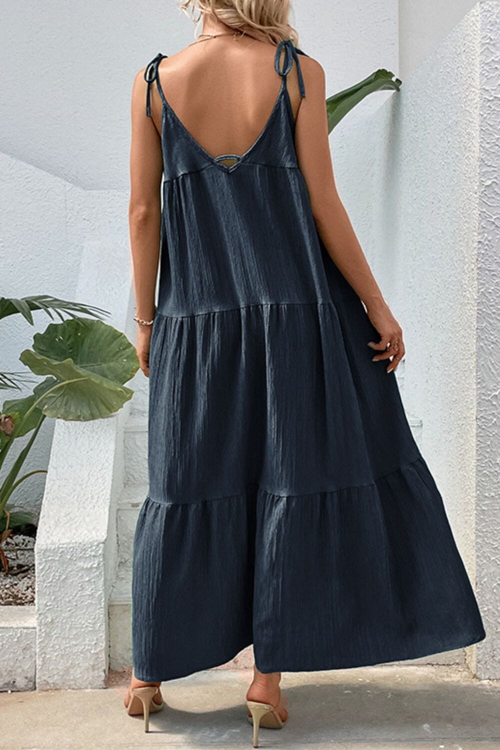 Tie-Shoulder Tiered Maxi Dress - Sydney So Sweet