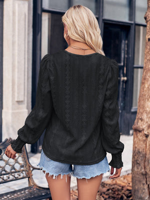 V-Neck Puff Sleeve Blouse - Sydney So Sweet