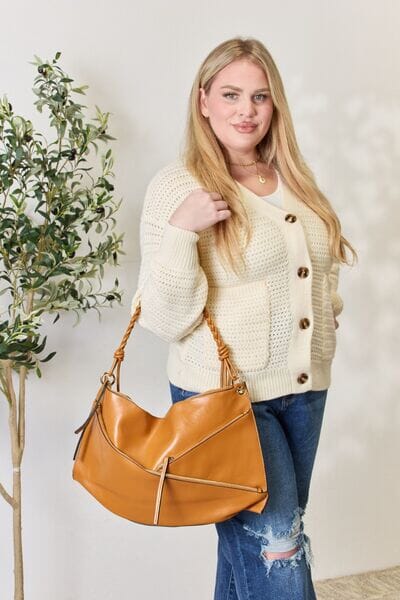 Zipper Detail Shoulder Bag with Pouch - Sydney So Sweet