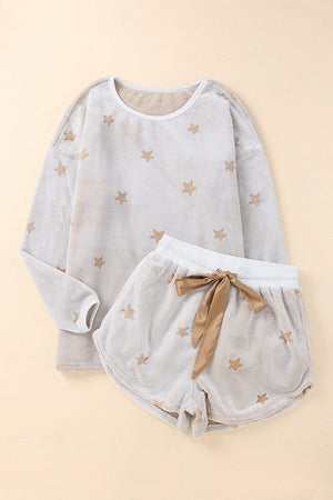 Star Print Top and Shorts Lounge Set - Sydney So Sweet