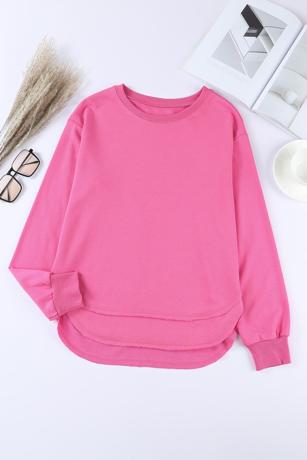 Side Slit Drop Shoulder Sweatshirt - Sydney So Sweet