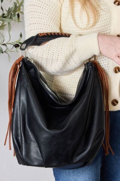 Fringe Detail Contrast Handbag - Sydney So Sweet