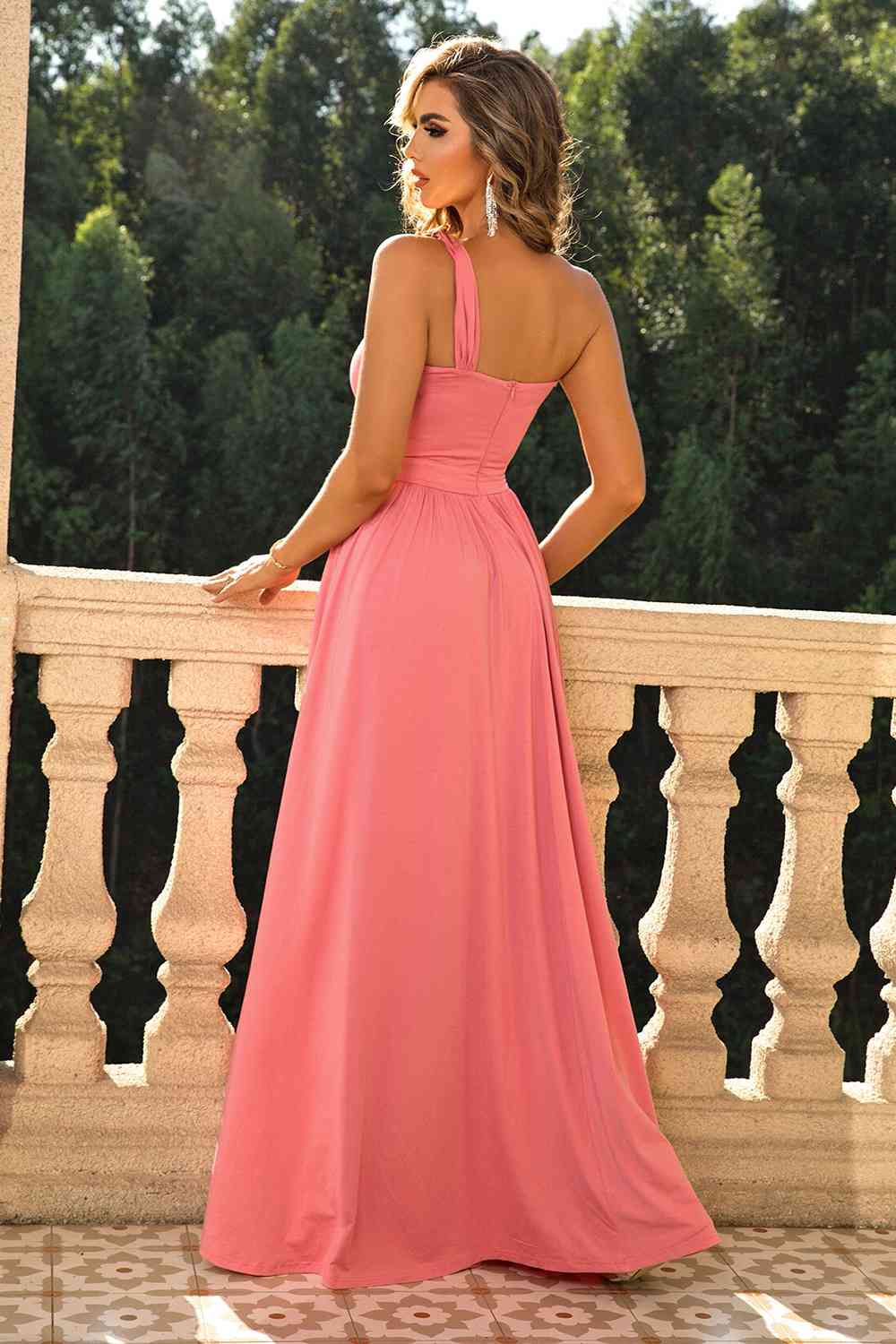 One-Shoulder Split Maxi Dress - Sydney So Sweet