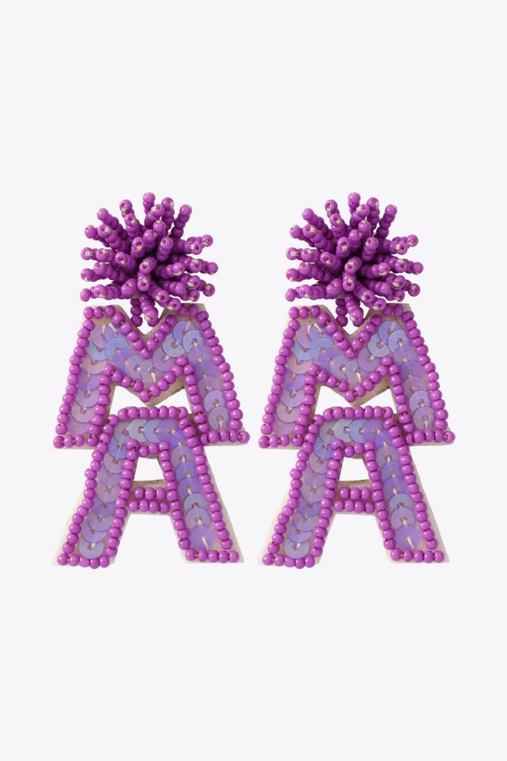 MAMA Beaded Dangle Earrings - Sydney So Sweet