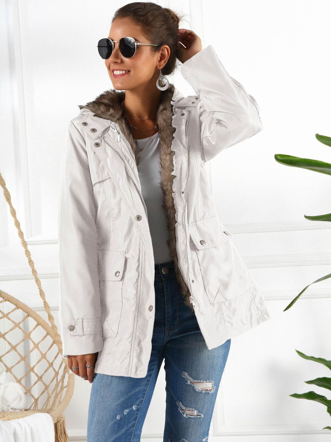 Full Size Hooded Jacket with Detachable Liner (Three-Way Wear) - Sydney So Sweet