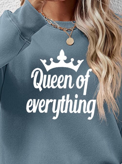 QUEEN OF EVERYTHING Round Neck Sweatshirt - Sydney So Sweet