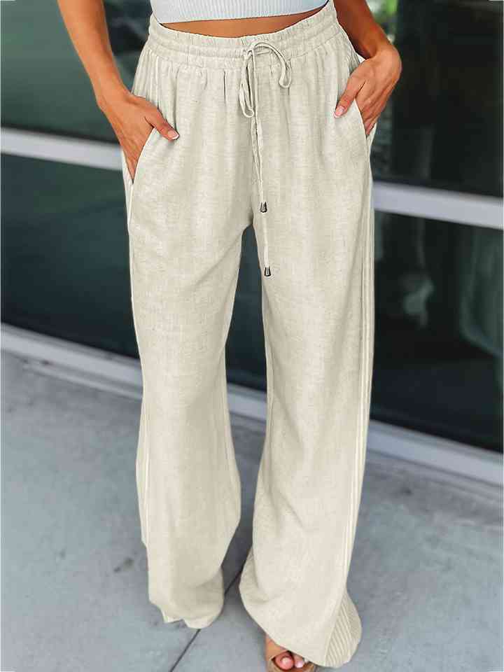 Drawstring Wide Leg Pants - Sydney So Sweet