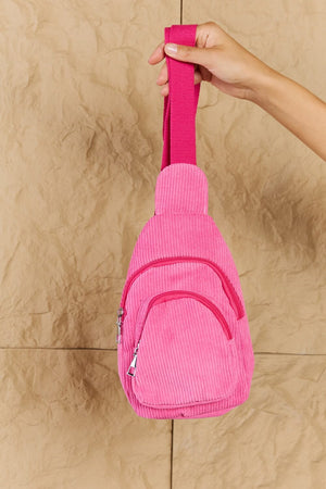 Bring Me Everywhere Mini Corduroy Single Strap Backpack Bag - Sydney So Sweet