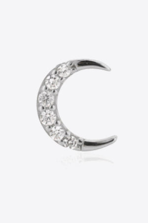 Zircon Moon 925 Sterling Silver Stud Earrings - Sydney So Sweet