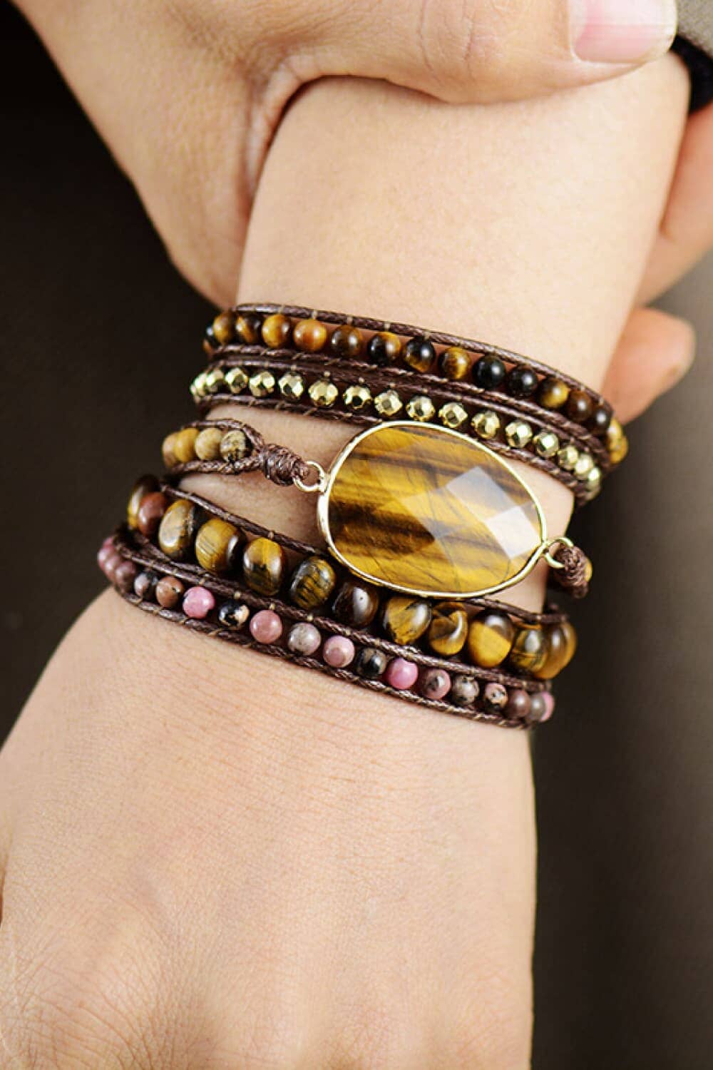 Natural Stone Layered Bracelet - Sydney So Sweet