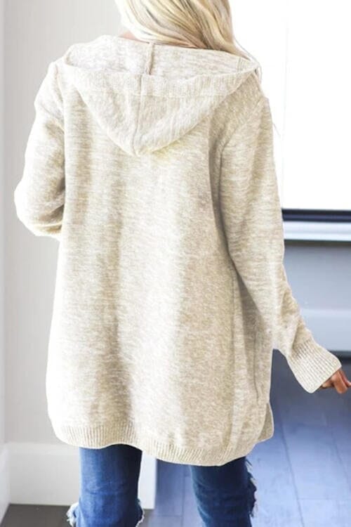 Heathered Open Front Cardigan with Pockets - Sydney So Sweet